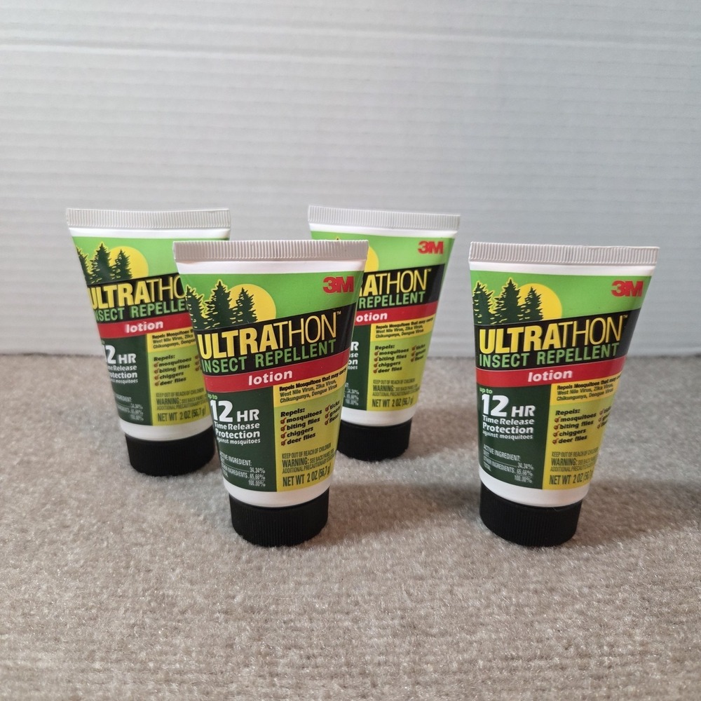 (4) - 2 oz 3M Ultrathon Insect Repellent Lotion - 12 HR Time Release Protection